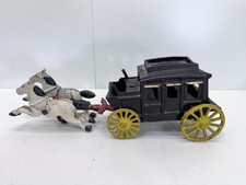 Antik Kutsche Pferd Gusseisen