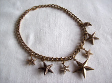 Karneval Kostüm Kette Halsband altgold Rapper Ghetto Style 90er 90ies Fastnacht