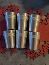 6 Alte Zinnbecher,gut erhalten