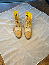 LATTANZI Damen-Lederstiefel mit Leinen und Budapesterprägung, fast neu € 90,00