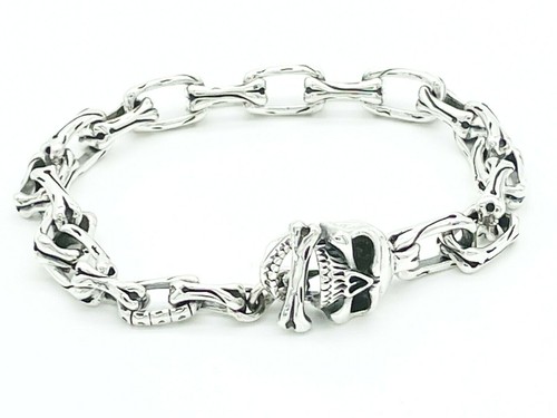 Skull silber armkette - skull, armband