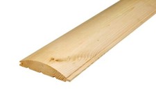 Profilbretter Profilholz Fassadenprofil Fasebretter HALBRUND 19x127 Fichte 1,5m