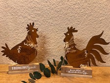 Deko Figur Rost, Rosthühner