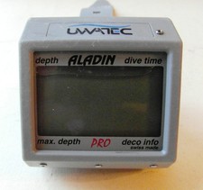 Uwatec Aladin Dive Pro Handgelenkcomputer. Graues Armband. Swiss Made braucht neue Batterie