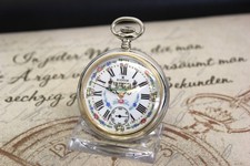 EDOX  Bauern Taschenuhr Unitas 6431-6445 scenery  pocket watch
