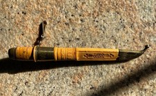 ANTIKES KAUHAVA PUUKKO Finnisches Messer Stahl Birke Messing Lederscheide