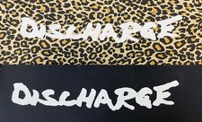 DISCHARGE logo big back patch punk gbh varukers