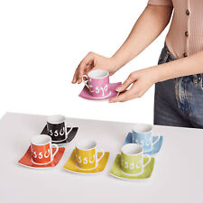 Espresso-Tassen-Set – 6x Dickwandige, bunte Espressotassen | Espressobecher