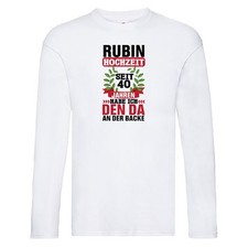 Rubin Hochzeit | 40 Jahre | 40 Jahre Verheiratet Long Sleeve Weiß