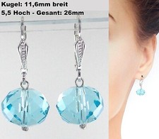 Aquamarin farbige Ohrringe mit