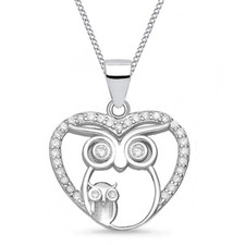 Damen Eulen Halskette 925