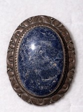 Antike 835 Silber Brosche /