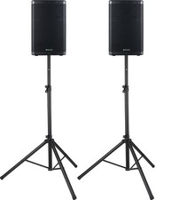 2x DJ PA 12" Aktiv Lautsprecher Set Box Bluetooth Monitor Stativ Stereo 2000W