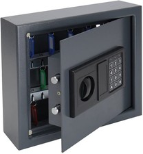 HMF Schlüsseltresor mit Elektronikschloss 30 Haken Schlüsselschrank Safe
