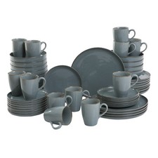 AMBITION Kombiservice für 12 Personen Tafelservice Tellerset Craft 48 Tlg. Blau 