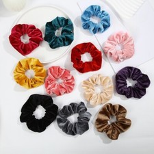 Haargummi Scrunchie Set Schwarz Haar Scrunchies Dicke XL Samt Zopfgummi Weiß