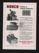FRANKFURT/M., Werbung 1955, Reece Machinery Company GmbH Knopfloch-Maschine
