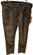 True Religion Geno Slim Cordhose oliv Gr.32 70% Baumwolle UVP € 259,-