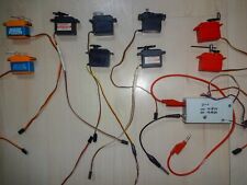 9x Servos f. Modelflieger, 1 Fahrwerk f. S.E. 5 u. 3x Räder v. Graupner & Karvan