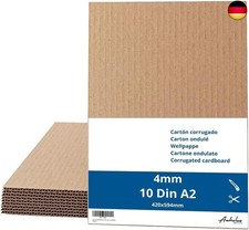 10 Stück braune Wellpappe DIN
