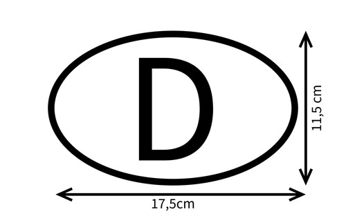 Aufkleber schild deutschland - d,