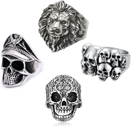 Totenkopf ringe siegelring - totenkopf,