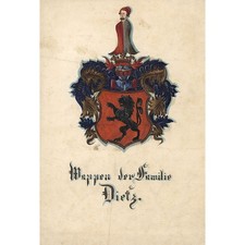 Familienwappen Dietz Zeichnung
