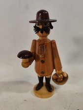 seltener Räuchermann Pilzsammler Echt Erzgebirge mit Bürstenbart