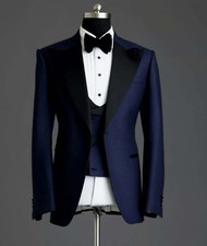 Herren Blau Anzug Groomsmen 3