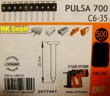 SPIT Zubehör: 500 Nägel C6-35 für PULSA 700 + 800 + 40 P / E Gasnagler, 35mm