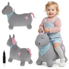 SUN BABY Hüpftier Hüpfspielzeug für Kinder mit Pumpe Gummi ab 1 Jahre  Bandana