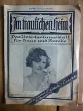 Im traulichen Heim 7. Jahrgang Heft 1 1931 30er Unterhaltungsblatt Werbung Bild