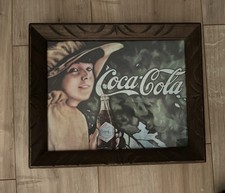 Vintage Coca Cola Bild im Holzrahmen