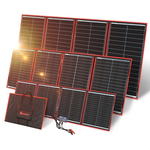 Dokio solarpanel 12v 100w 200w - 12v,