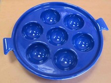 blaue Ochsenaugenpfanne Poffertjes Gusseisen Pförtchenpfanne Pfanne Dalken Email