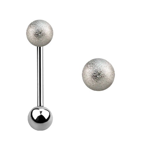 Zungenpiercing matt frosted - zungenpiercing,