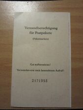 Versandberechtigung für Postpakete