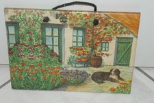Vintage Fliese Fliesenbild zum Aufhängen Landhausstil Bernhardiner 20 x 15
