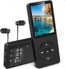 AGPTEK 8GB MP3-Player 70 Stunden Wiedergabe Micro SD MP3 WMA OGG WAV Schwarz