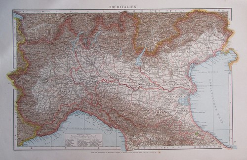 Antike landkarte von 1893 - landkarte,