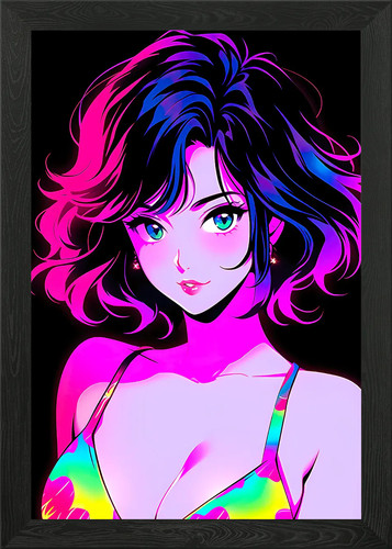 Retro schönes anime mädchen - retro,