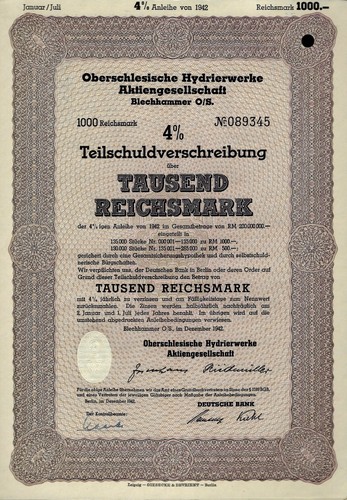Oberschlesische hydrierwerke - oberschlesische,
