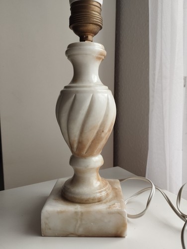 Vintage alabaster tischlampe - vintage,