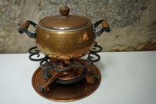 60er Jahre Kupfer Fondue Stöckli Netstal Swiss Made