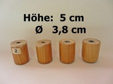 4 von 12 Couchfüße Sofafüße Holzbeine Möbelfüße Tischbeine Holzfüße Höhe 5 cm.