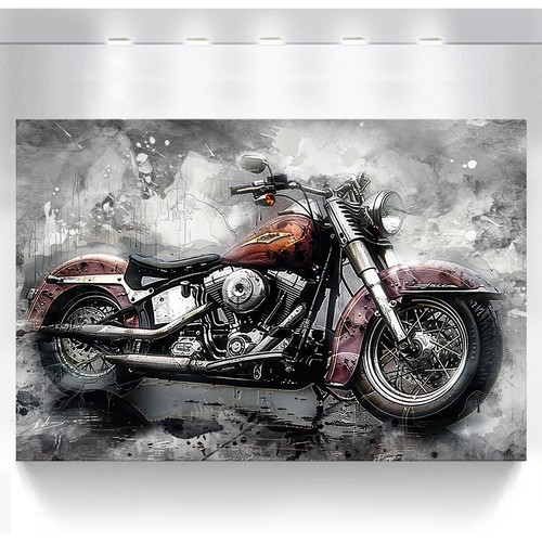 Leinwand bild motorrad - leinwand,