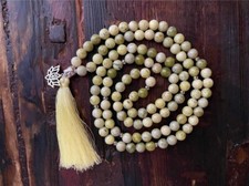 Mala Kette - Jaspis & Buddha - NEU - Om mit Lotus - Buddha - Yoga - Halskette!!!