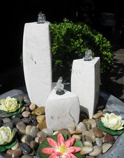 3 Steine für Gartenbrunnen