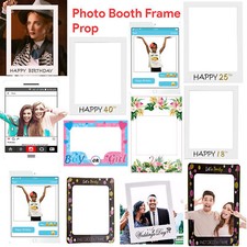 Fotokabine Slefie Rahmen Requisite 48x68cm Happy Geburtstag Hochzeit Party Dekor
