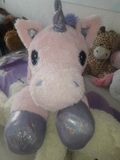 Riesen großes Kuscheltier Einhorn XXL 110cm sehr weich Pink Mit Glitzerhufe